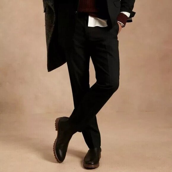 Banana Republic Extra Slim Fit Italian Wool Suit Pant size 30/32 Navy - Picture 5 of 6